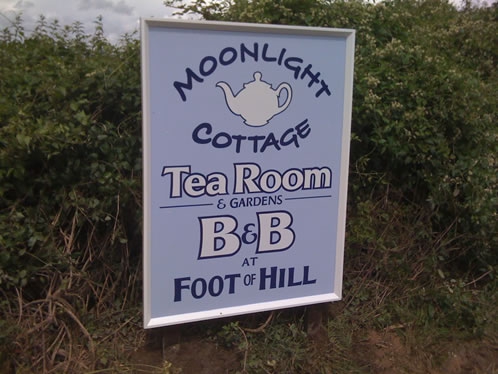 Handmade and lettered tea room signage