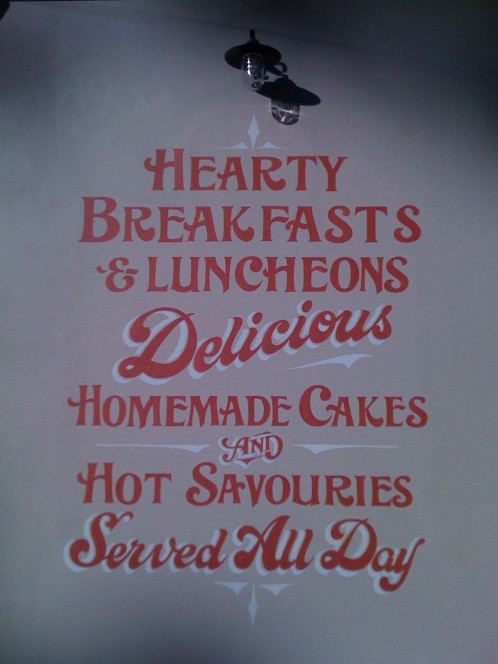 Signwriting directly to rendered wall