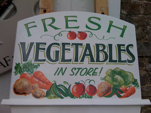 Hand painted pictorial shop sign