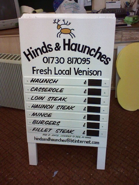 Changeable sandwich board sign