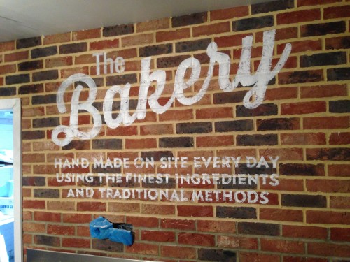 Bread of Heaven Bakery - sign written wall