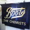 New hanging sign for Boots chemists Midhurst W. Sussex