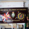 Full Military battle colours sign in Gold leaf and signwriters enamels