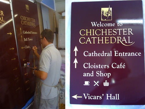 Re-sign at Chichester Cathedral