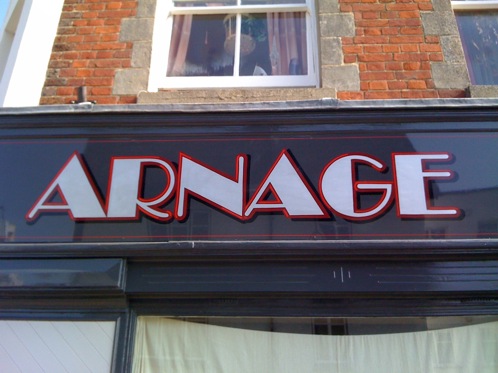 Art deco style signwriting