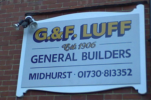 Builders premises signboard