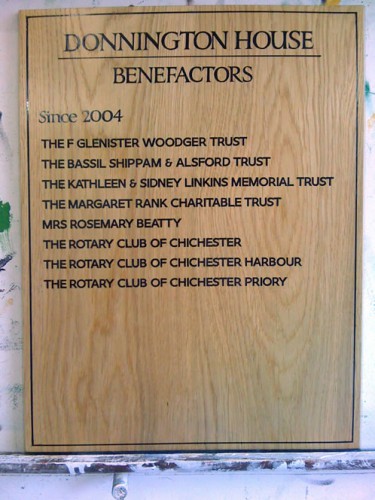 Oak commemorative honours board