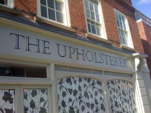 Painted shop front sign