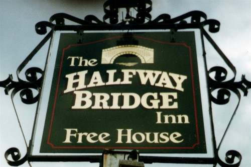 Gold leaf lettering Hanging pub sign