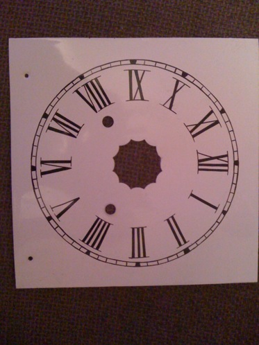Hand painted and lettered clock face dial
