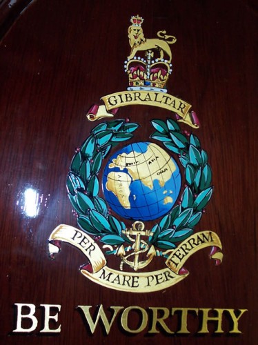 Hand painted and gilded Military badge