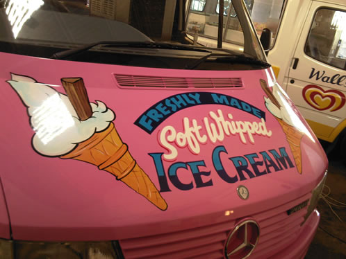 Hand painted ice cream van