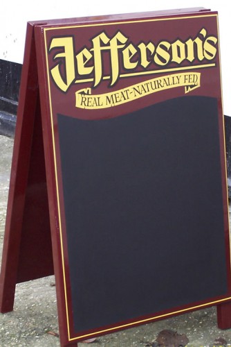Free standing Forecourt sign for Butchers shop