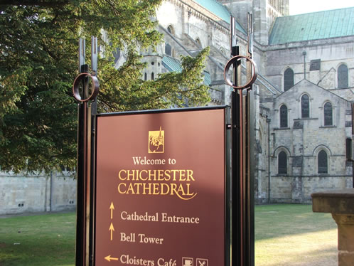 Chichester Cathedral signage