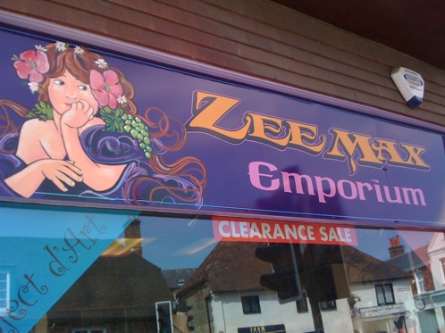 Art Nouveau Style hand painted shop sign