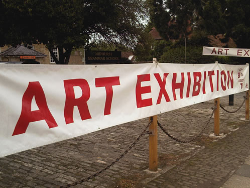 Art exhibition banner