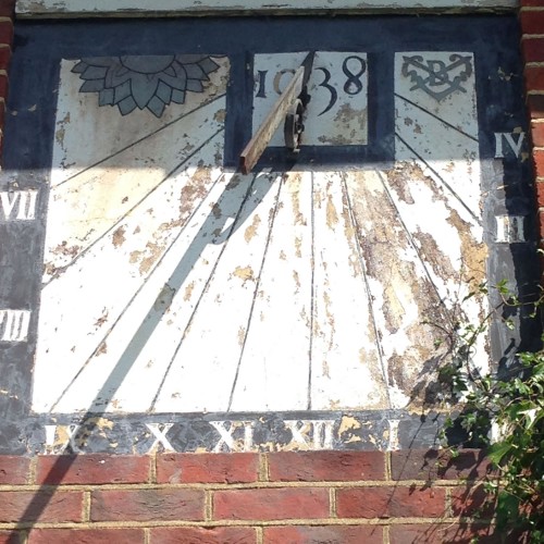 Full view of the sundial before restoration