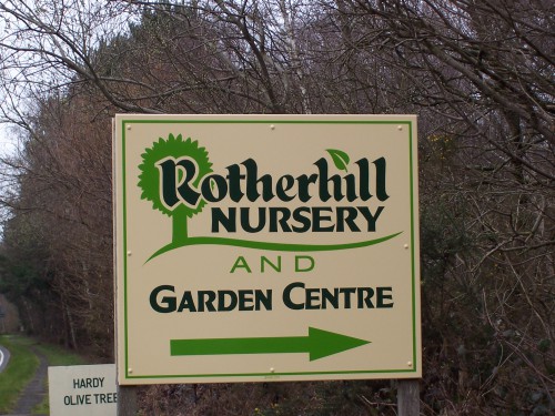 Handmade and lettered garden centre signage