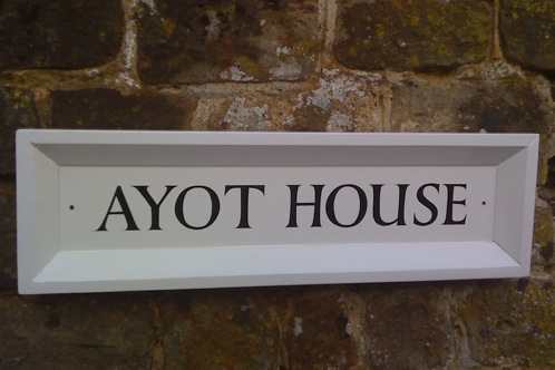 Hardwood timber framed house name sign