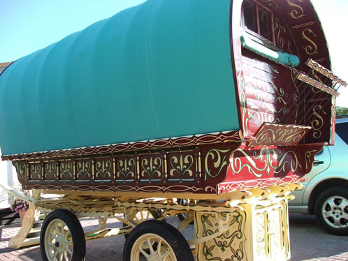 Painted travellers caravan