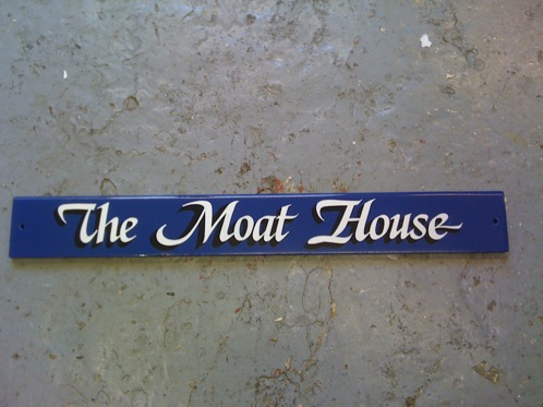 House name gate sign- Signwritten in enamels