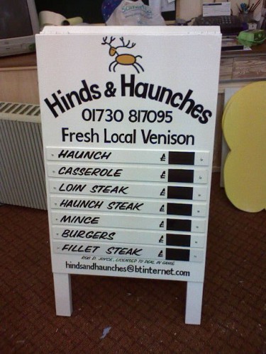 Changeable sandwich board sign