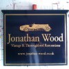 Large timber and gold leaf signwritten hanging sign with Car design