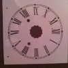 Hand painted and lettered clock face dial