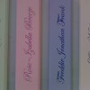 Childrens bedroom door name plaques, hand written