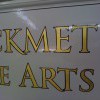 Hand painted Gold leaf lettering with a dark outline