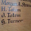 Hand painted signwritten honours board entries