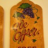 Hand painted wine shop signs