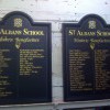 School honours and scholarships boards with gold leaf signwriting