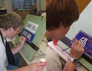 Signwriters course at Midhurst Grammar School